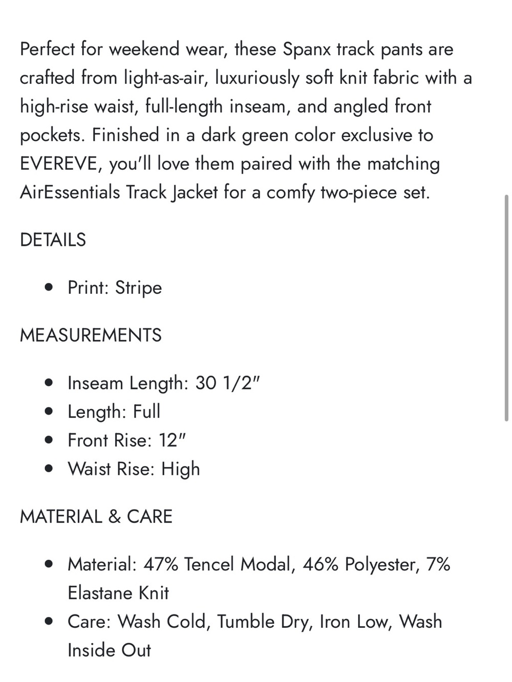 Spanx AirEssential Stripe Track Pant - Picture 6 of 6